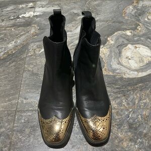 Christian Louboutin Chelsea boots with gold accents - never worn!